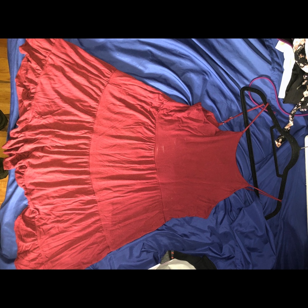 Burgundy Soft Casual Dress